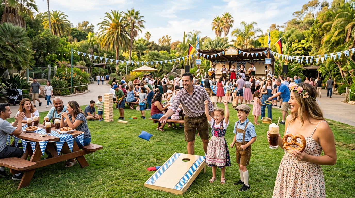 Family enjoying Zootoberfest at the Los Angeles Zoo