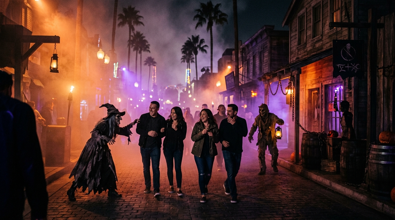 Halloween Horror Nights scare zone in Los Angeles